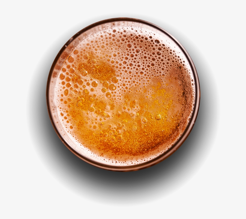 Cold Beer In A Glass - Beer From Top Png, transparent png download