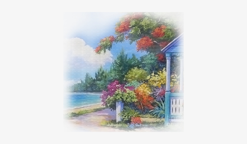 Gallery Images - House With Garden Background Transparent, transparent png download