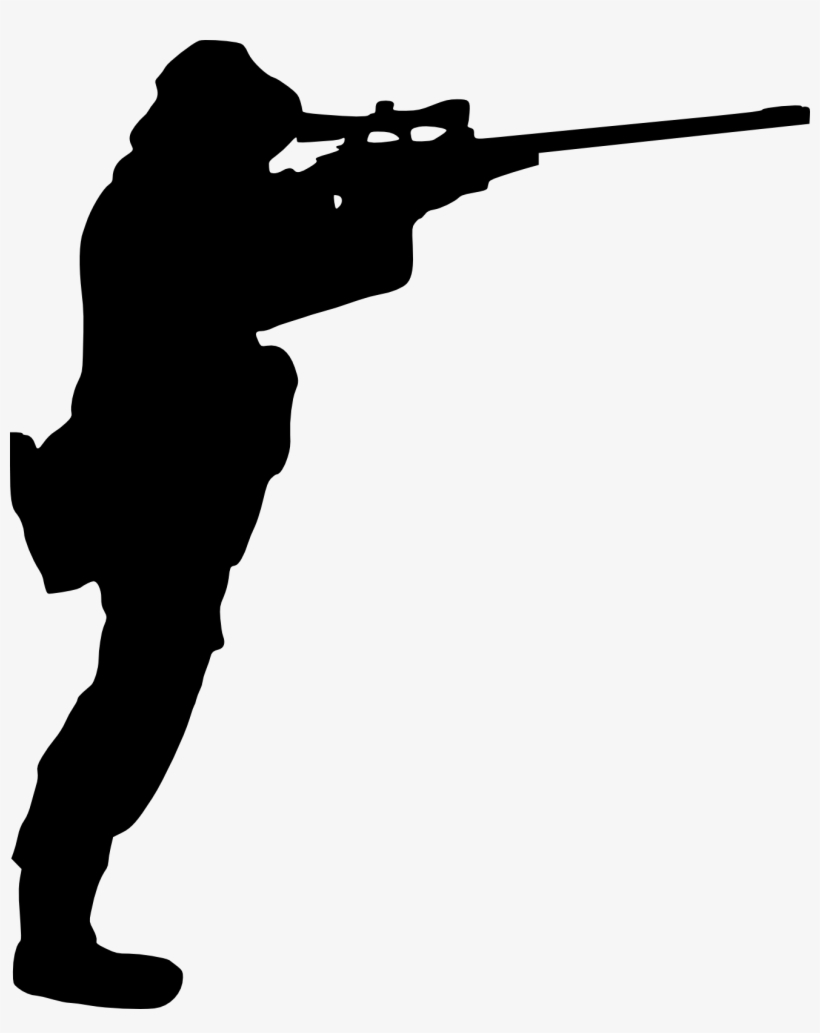Png File Size - Sniper Silhouette, transparent png download