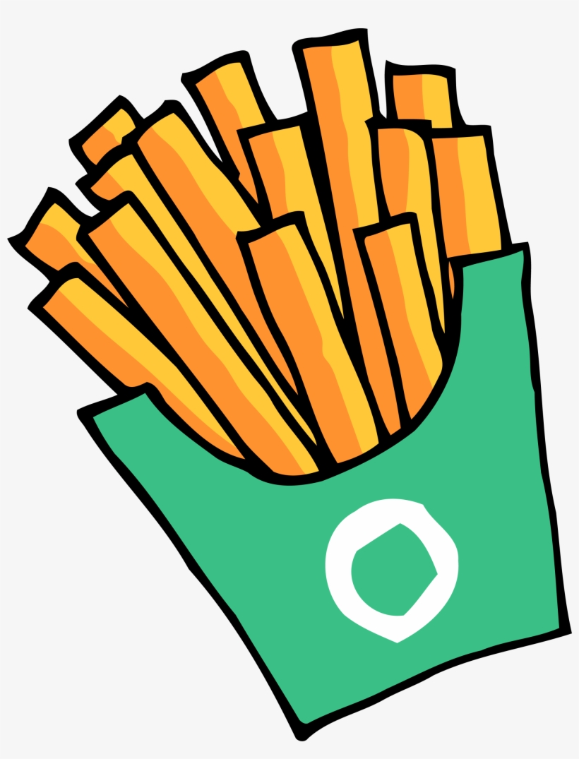 French Snack Green Hand Painted Transprent Png - French Fries, transparent png download