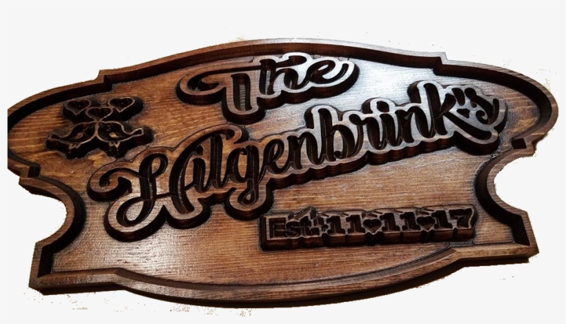 Custom Carved Wooden Signs - Carved Wood Sign, transparent png download