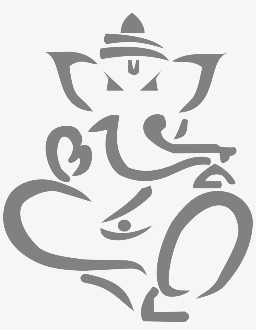 Clip Art - Black And White Ganpati, transparent png download