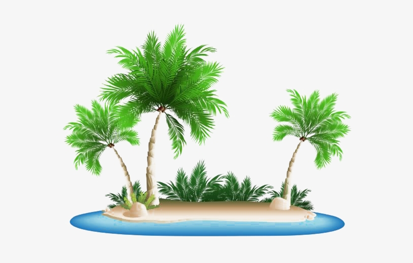 Vacation Beach Png Image Background - Tropical Island Png, transparent png download