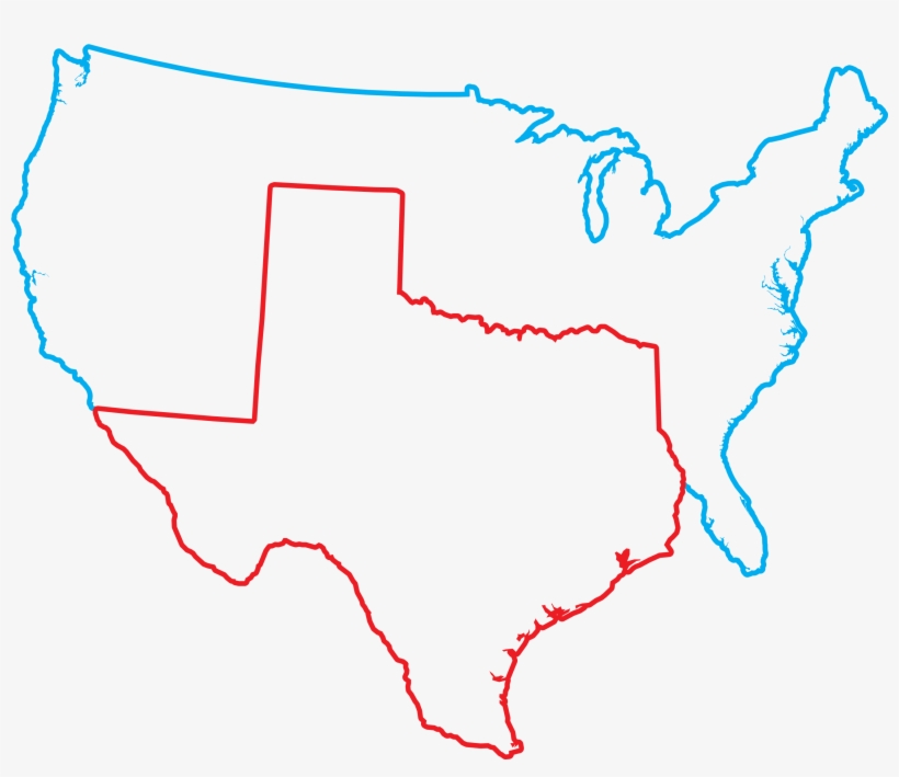 Texas Bigger Us Map With States PNG Image Transparent PNG Free