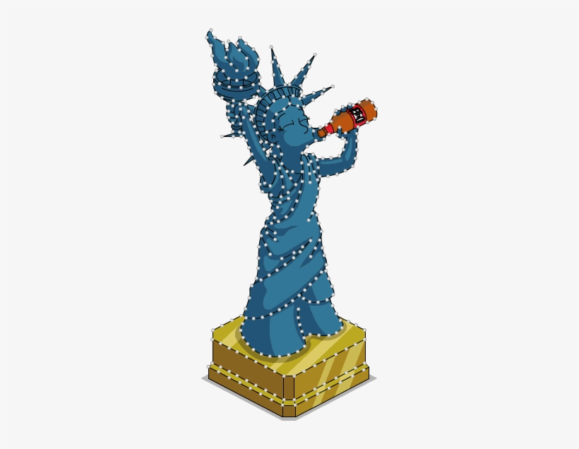 Duff Statue Of Liberty Menu - Statue De La Liberté Gag, transparent png download