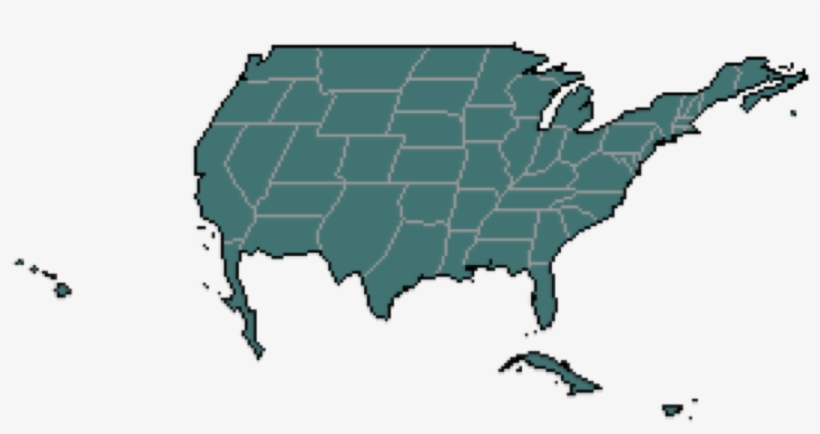 Enlarged Usa Map - Localizacion De Mexico, transparent png download