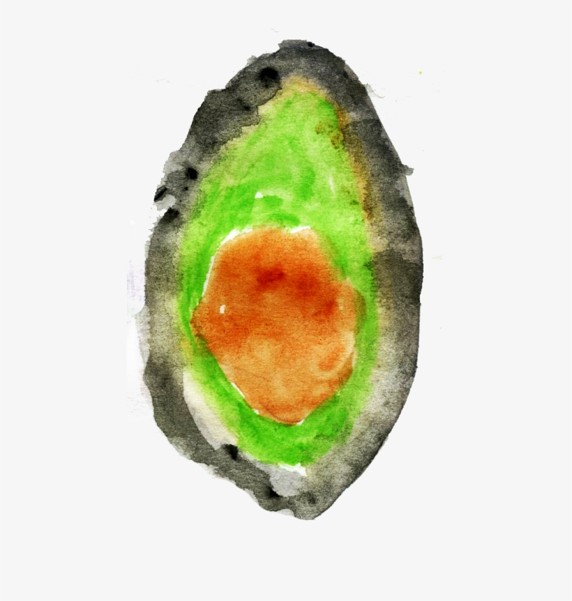 My Process Included Sketching The Illustration Out - Avocado, transparent png download