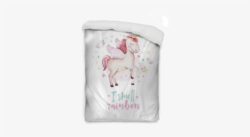 Isolated Cute Watercolor Unicorn Kids Poster - Unicorn Watercolor, transparent png download