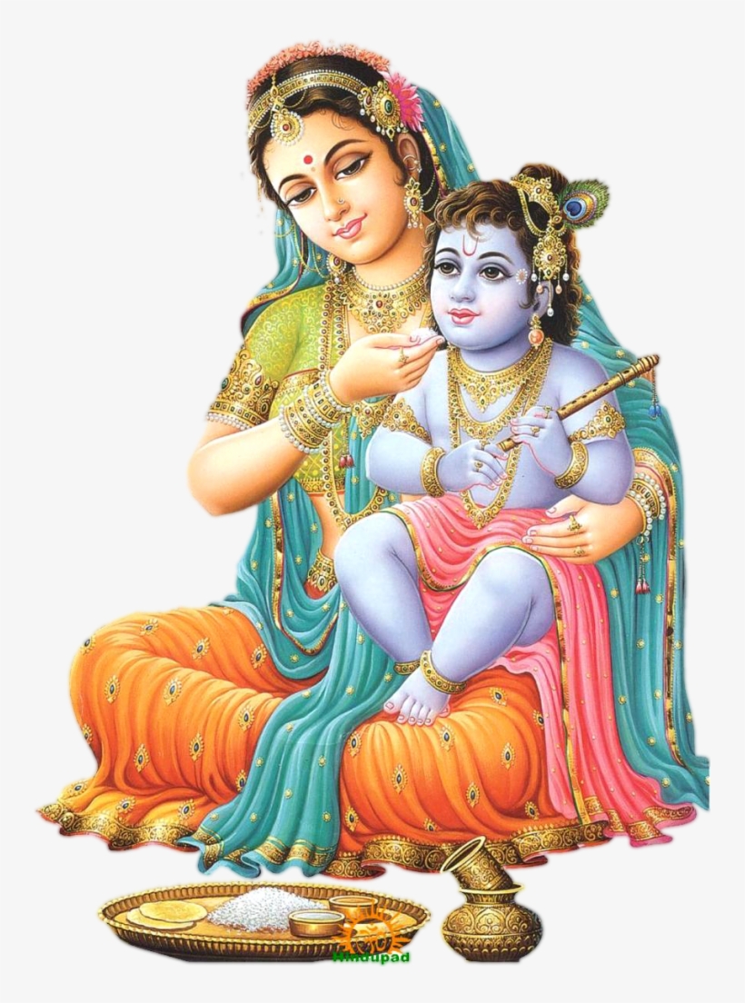 Krishna Png Background Image - Yashoda And Krishna Png, transparent png download