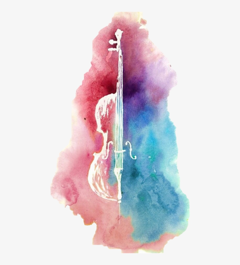 Watercolor Violin Png, transparent png download