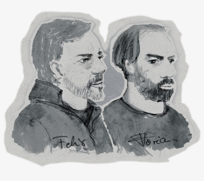 Felix And Florian Gilcher Portrait Sketch - Sketch, transparent png download