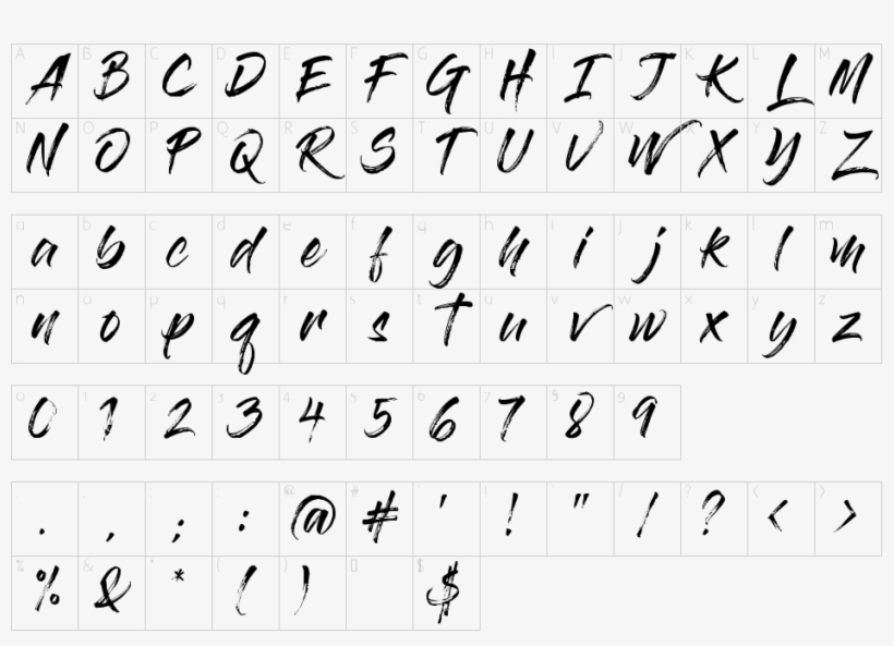 Character Map - Majestic Font, transparent png download