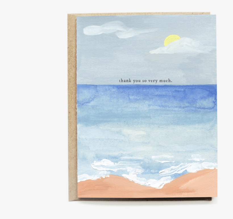 Coastal Thank You Card - Jpeg, transparent png download