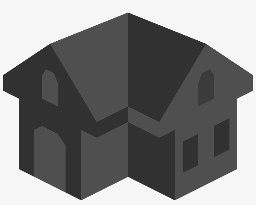 Placeholder Isometric Building Icon Colored Dark Alternative - Very Simple Isometric Building, transparent png download