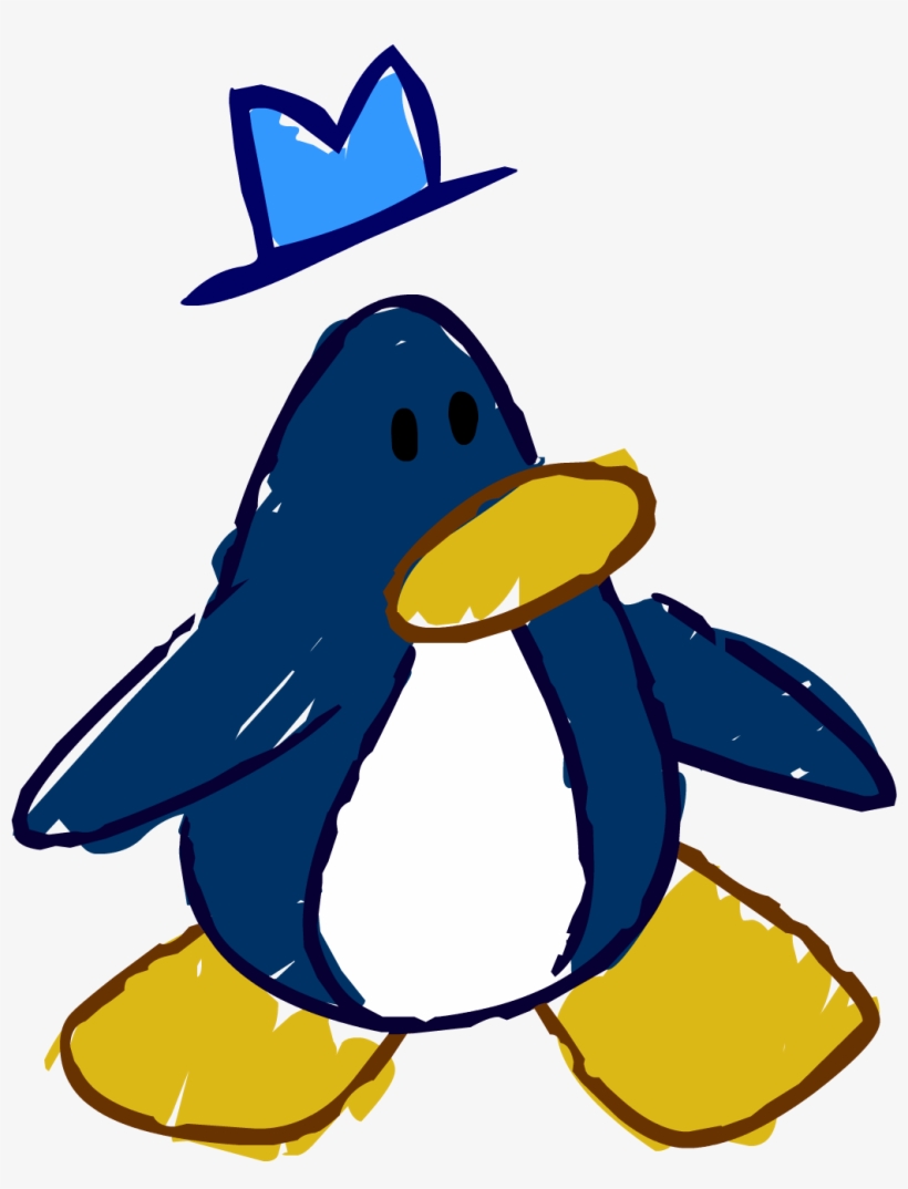 Doodle Dimension Penguin - Club Penguin Aqua Penguin, transparent png download