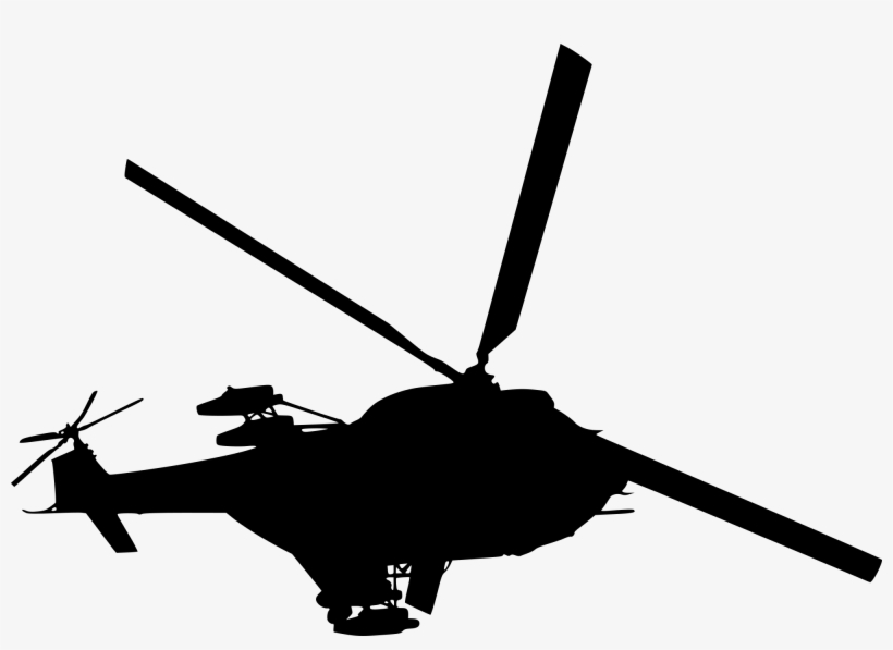 Free Download - Free Helicopter Silhouette Transparent Vector, transparent png download