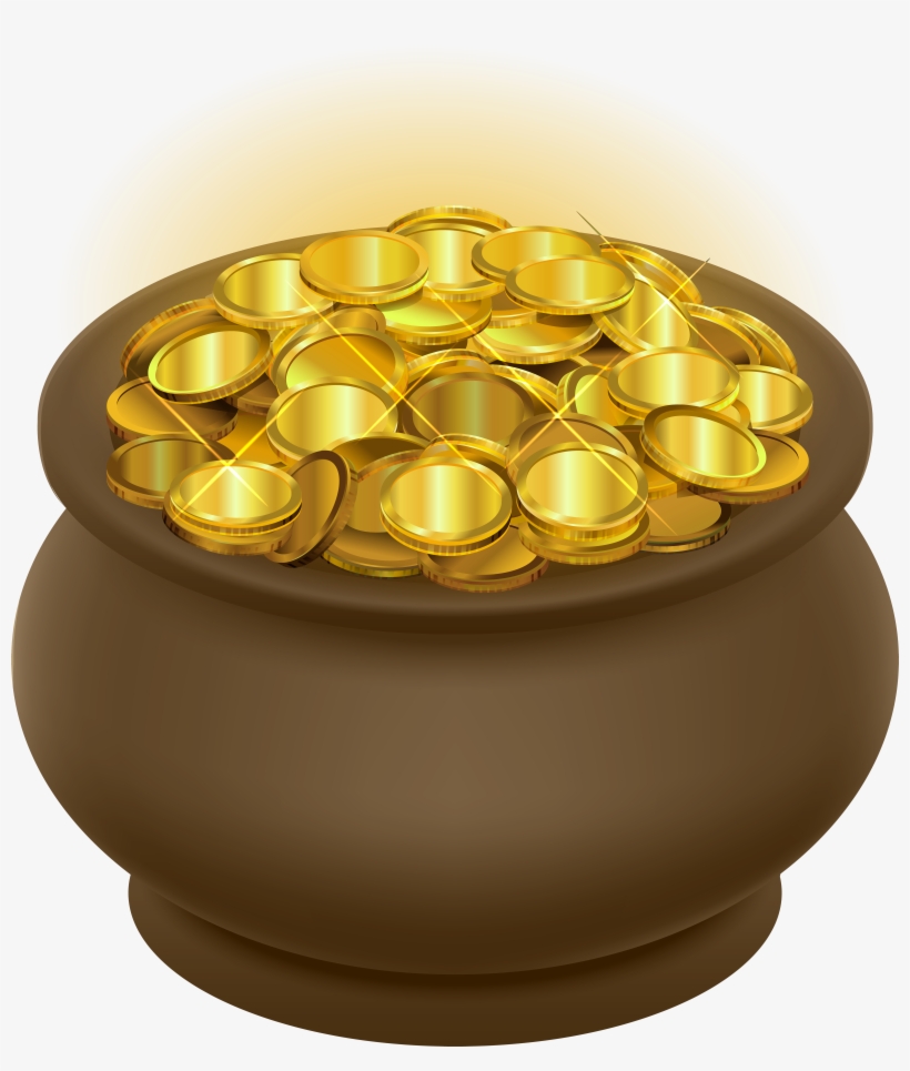 Stock Pot Of Gold Coins Clipart, transparent png download