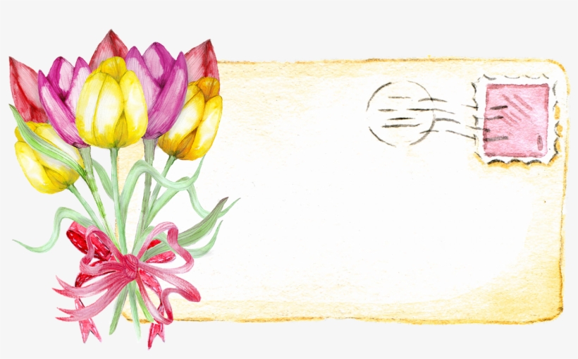 Tulip,post - Postcard, transparent png download