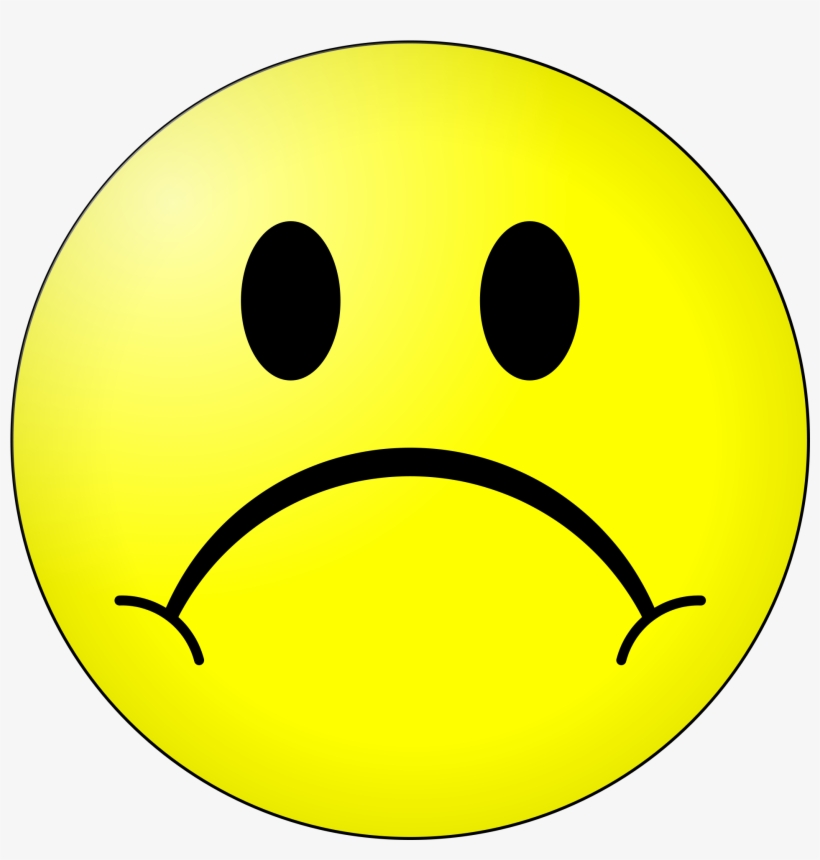 Transparent File Frowny Svg Wikimedia Commons Open - Sad Smiley Clip Art, transparent png download