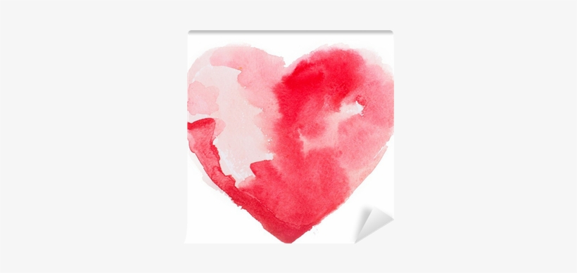 Love, Relationship, Art, Painting Wall Mural • Pixers® - Heart Aquarell, transparent png download