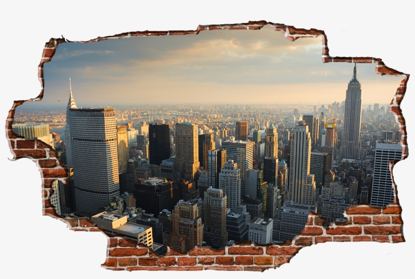 Breaking Wall New York City Skyline - New York City, transparent png download