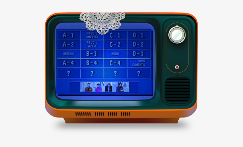 A Television Displaying Kvisko Game Show From - Electronics, transparent png download
