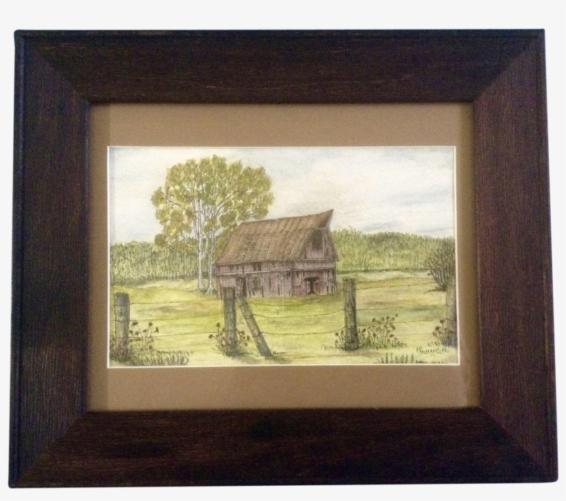 Romans, Watercolor Painting, Old Red Barn With Hay - Watercolor Painting, transparent png download