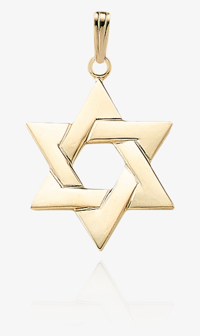 Interlocking Star Of David Pendant - Adult 14k Gold Star Of David - Kp928, transparent png download