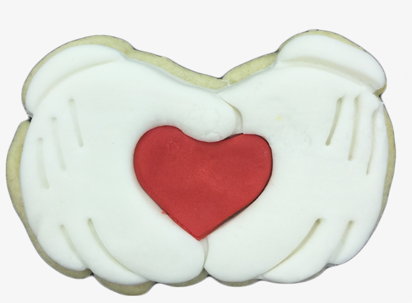Mickey Hands With Hearts Cookies - Mickey Mouse, transparent png download