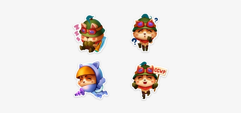 Set Of Stickers Teemo Vk - Cartoon, transparent png download