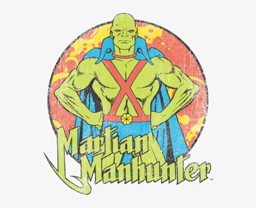 Dc Comics Martian Manhunter Men's Slim Fit T-shirt - Comics, transparent png download