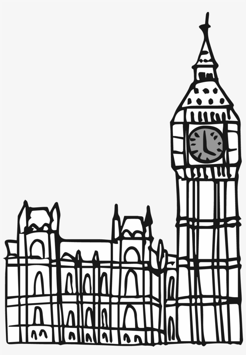 Drawn Big Ben England - Англия Рисунки, transparent png download