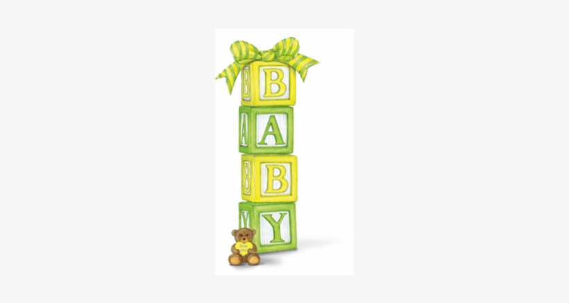 Baby Blocks Bow Postage Stamps - Baby Blocks Bow Baby Shower Thank You Cards, transparent png download
