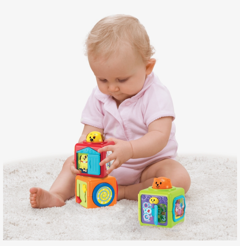 Prev - Baby Playing With Blocks Png, transparent png download
