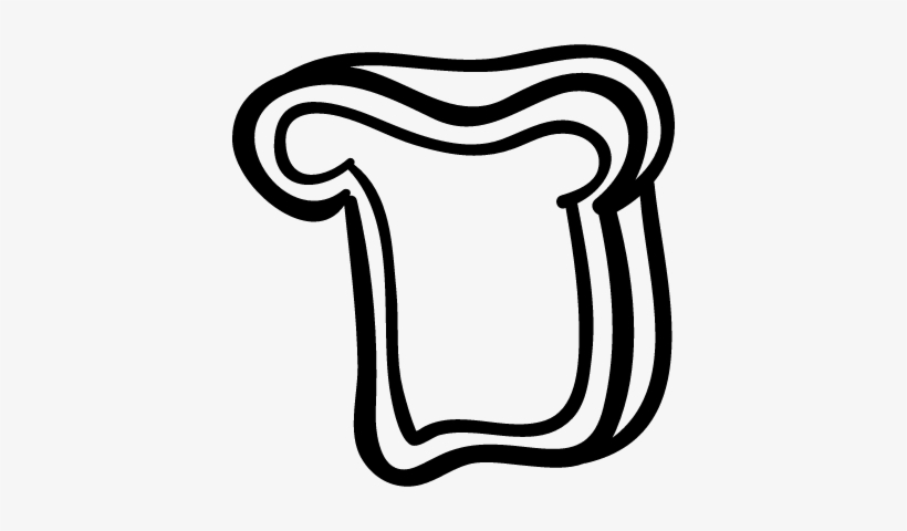 Bread Slice Hand Drawn Food Vector - Food Hand Drawn Png, transparent png download