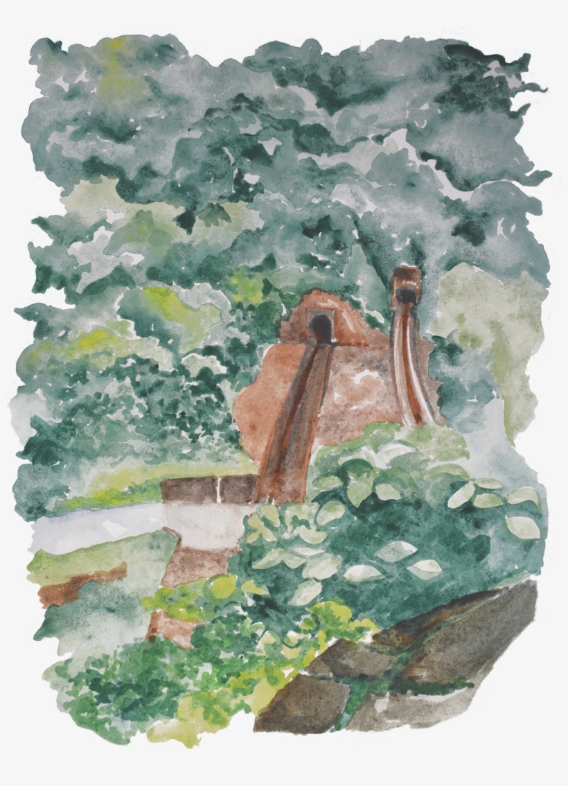 A Series Of Watercolors That Illustrate The Quiet Spaces - Painting, transparent png download