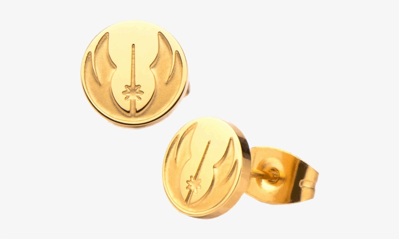 Medieval Collectible Jedi Order Gold Stud Earrings, transparent png download
