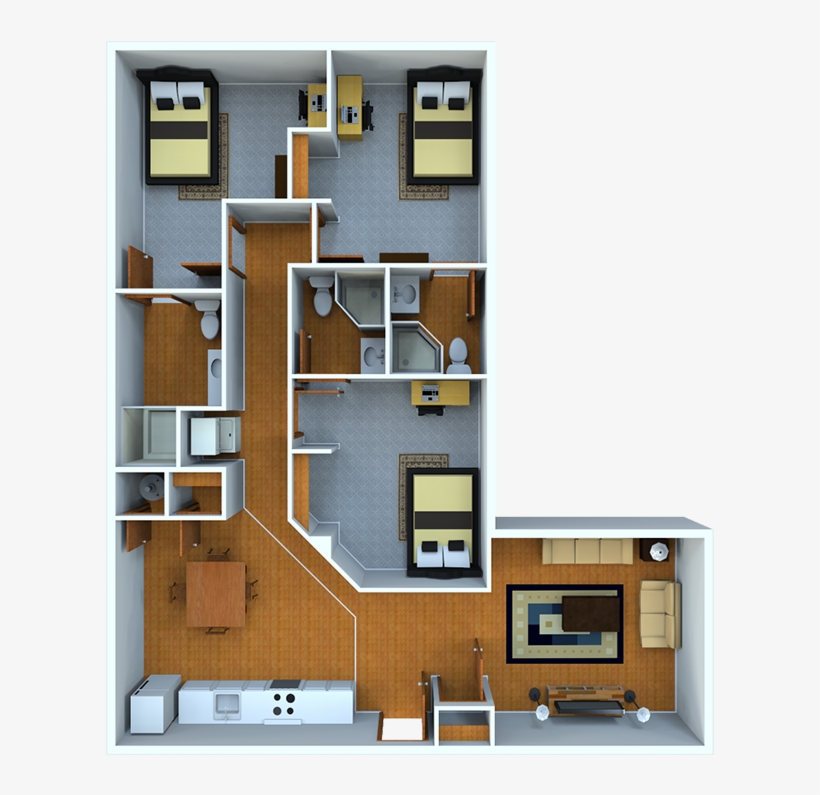 Floor Plans - Lions Gate Apartments Penn State Abington, transparent png download