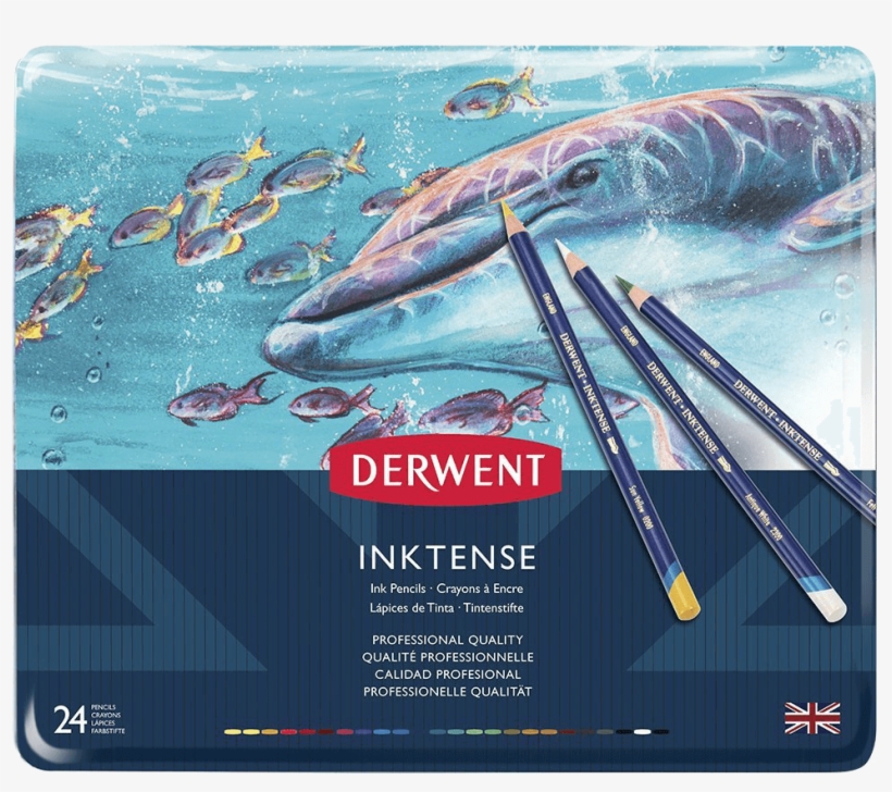 Derwent Inktense Pencils - Derwentderwent Inktense 24 Wooden Boxpen & Pencil, transparent png download