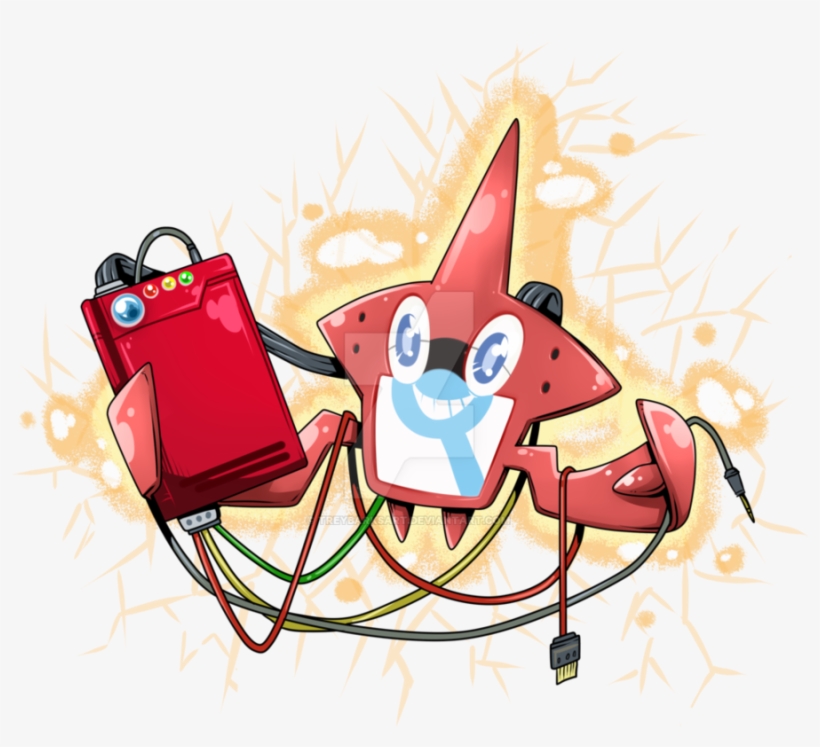 Pokedex Rotom By Treybarksart On Deviantart - Pokémon Sun And Moon, transparent png download