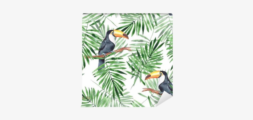 Palm Leaves And Toucan - Toucan Leaves, transparent png download