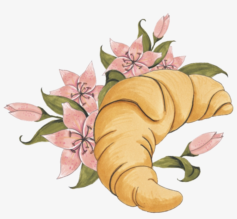 A Hand-painted Loaf Of Bread Png Transparent Material - Flower, transparent png download
