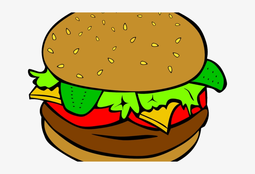 Hamburgers Clipart Fast Food - Hamburger Clip Art, transparent png download