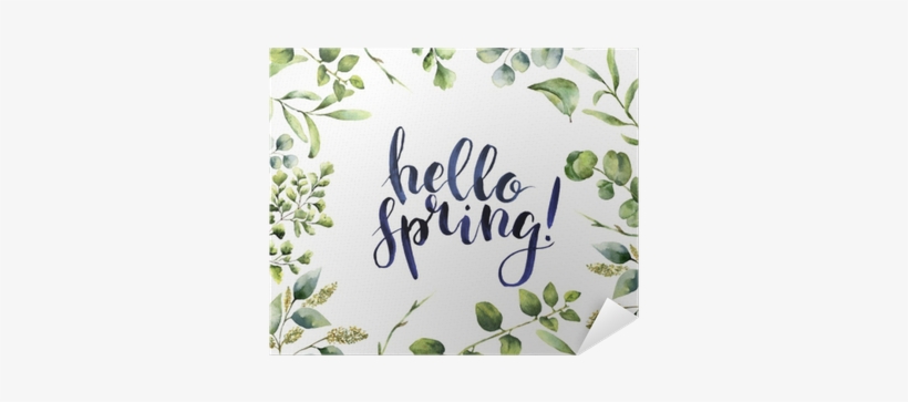 Watercolor Hello Spring - Design, transparent png download