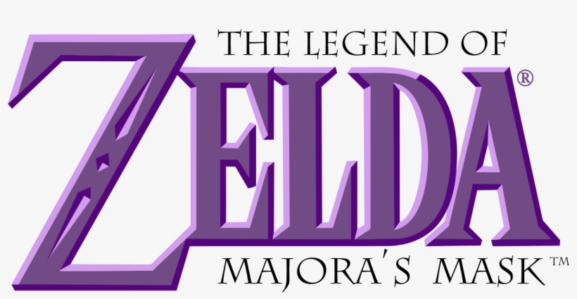 The Legend Of Zelda Majora's Mask - Legend Of Zelda Title Png, transparent png download