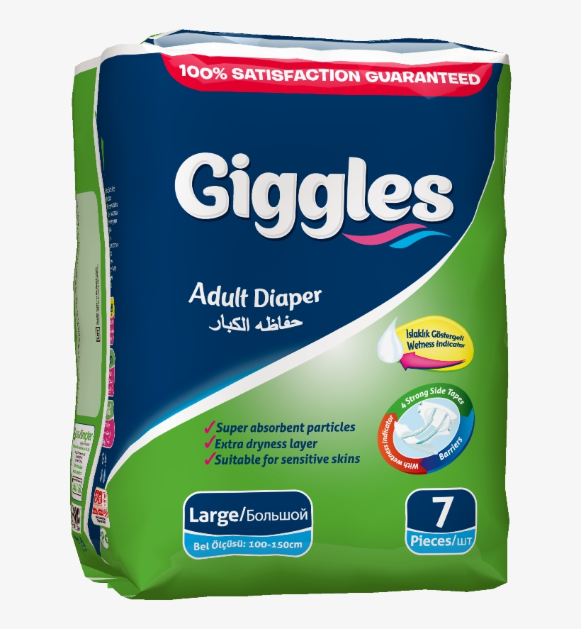 Giggles Adult Diaper - Giggles Diapers, transparent png download
