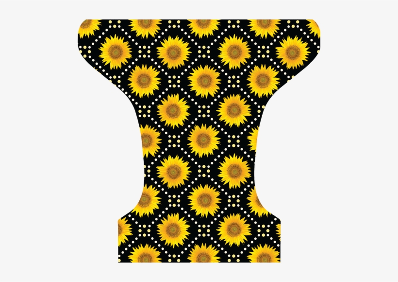 B&w Sunflower Pocket Diaper By Bumbum Babies - Sunflower, transparent png download