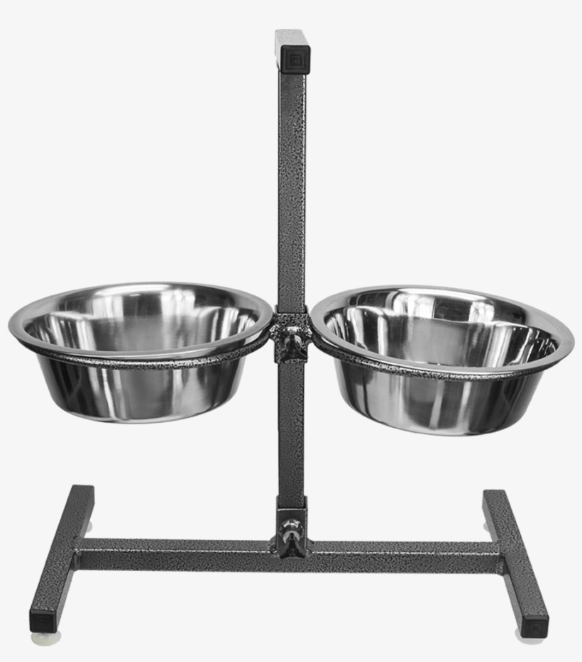 Adjustable Double Diner Elevated Dog Feeder - Raised Dog Bowl Png, transparent png download