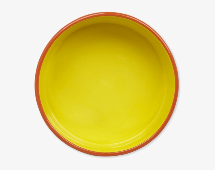 38oz Ceramic Daisy Life Is Good Dog Bowl - Dog Bowl Top View, transparent png download