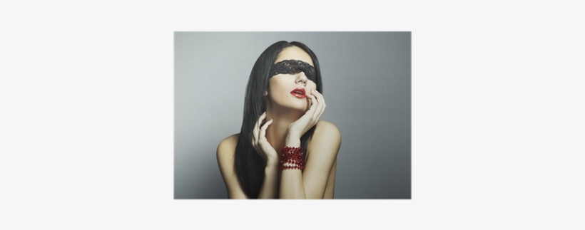 Fashion Portrait Of The Young Woman Blindfold Poster - Play With Me: Sex Toys, transparent png download